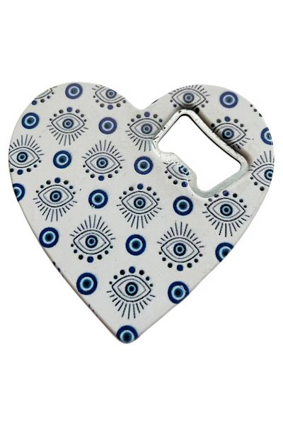 GALATA GIFT Magnet - Bottle Opener - Soda Pop with Evil Eye Beads - Refrigerator Magnet
