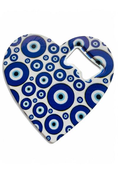 GALATA GIFT Magnet - Bottle Opener - Soda Pop with Evil Eye Beads - Refrigerator Magnet