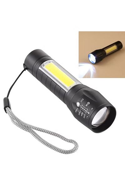 Primo Plus كشاف LED للرحلات البرية والرحلات أسود/أخضر 9 سم