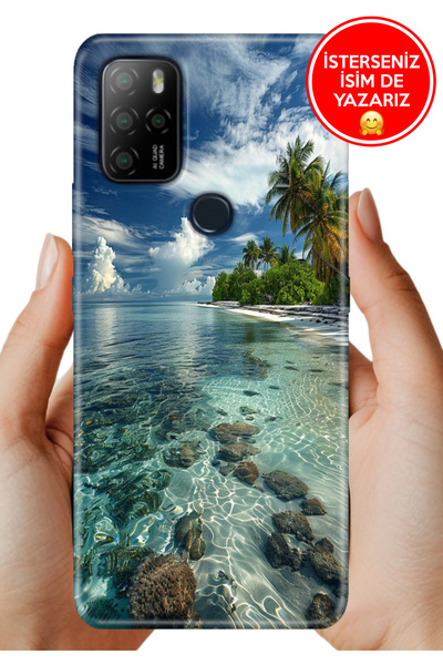 omix X300 - X500 Kılıf Desenli Baskılı Kamera Korumalı Silikon Maldivler50