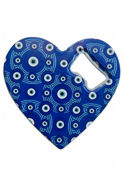 GALATA GIFT Magnet - Bottle Opener - Soda Pop with Evil Eye Beads - Refrigerator Magnet