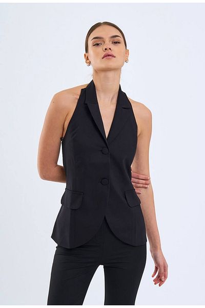 Womengrom Lefon Women's Backless Two-Button Vest