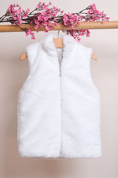 Zaziko Kids Girl's Zippered Plush Vest Ylk.2533-Z