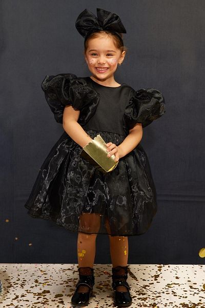 Le Mabelle Black Crowned Organza Girl's Party Dress - Carlene