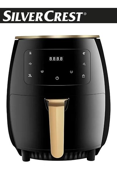 Silver Crest Healthy Air Fryer Without Oil Healthy Air Fryer For Fry, Grill, Bake And Roast, 6L, 2400W, Black