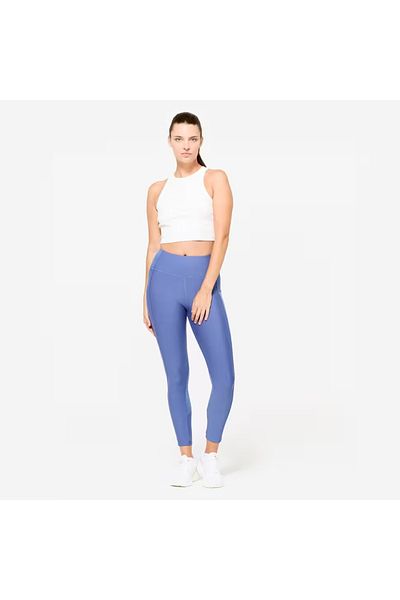 Decathlon Women's High Waisted Leggings - Phone Pocket - Comet Blue