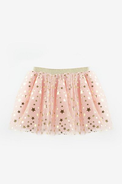 Le Mabelle Powder Star Printed Girl's Tulle Skirt - Pauline