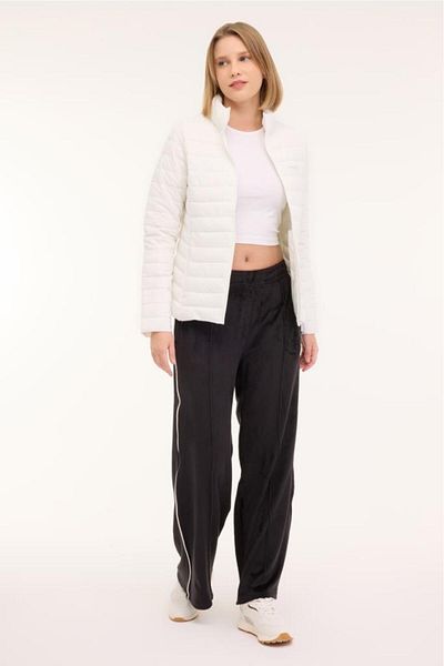 lumberjack Padded Ecru Women's Coat