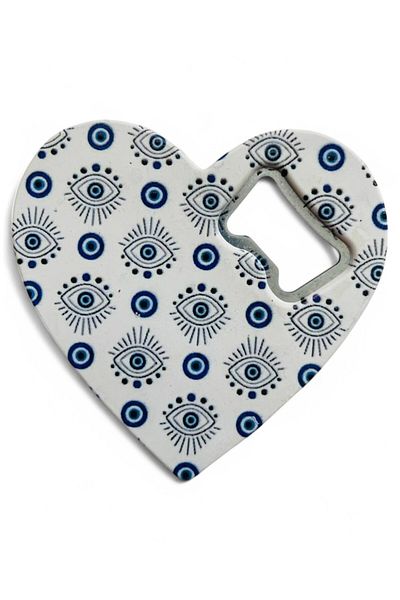 GALATA GIFT Magnet - Bottle Opener - Soda Pop with Evil Eye Beads - Refrigerator Magnet