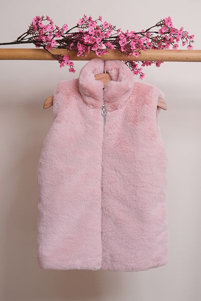 Zaziko Kids Girl's Zippered Plush Vest Ylk.2533-Z