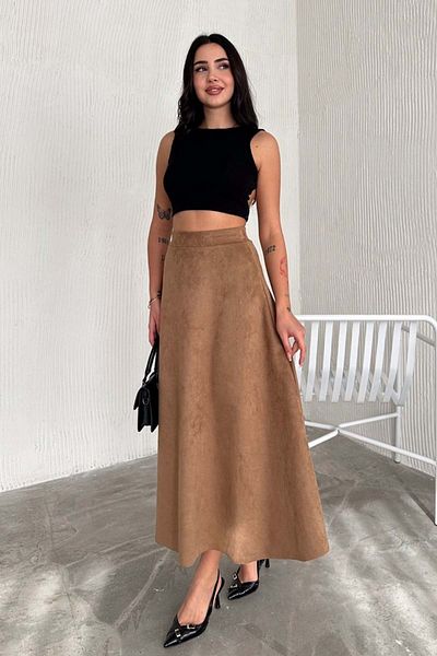İKLİM LİFE Long Suede Skirt