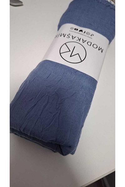 AMİNENESİL Moda Cashmere Neo Cotton Shawl Marine Color