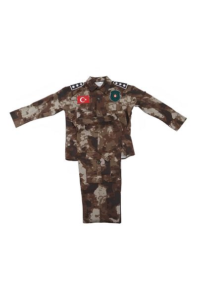 Muraty Children's Soldier Outfit Special Operations Brown, Khaki Party Costume Assault Vest Suit Complete Set