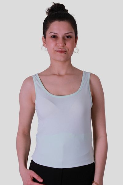 trender Γυναικείο αμάνικο μπλουζάκι Mint Green 586-04