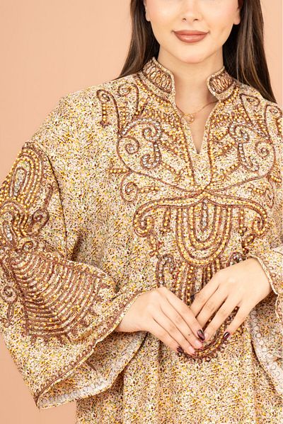 IKKXA Crystal and Thread Elegance Jalabiya