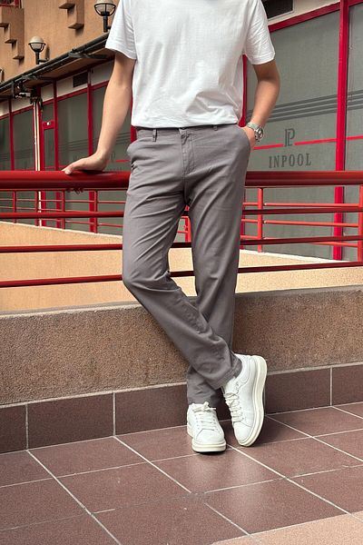 inpool Men, Linen Weaving, Cotton Fabric, Regular Fit, Seasonal Pants 294