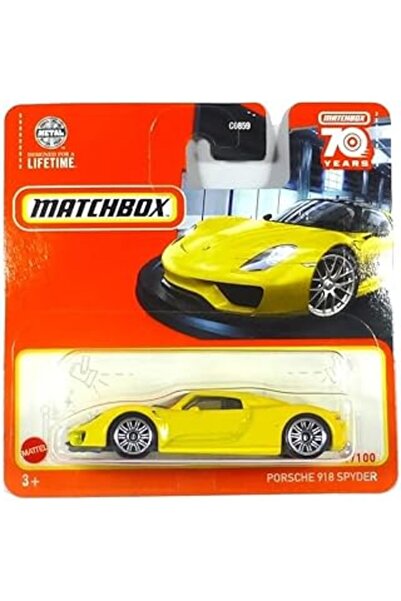 Generic Brand 2023 Matchbox Porsche 918 Spyder Yellow 77/100 (بطاقة مختصرة) H...