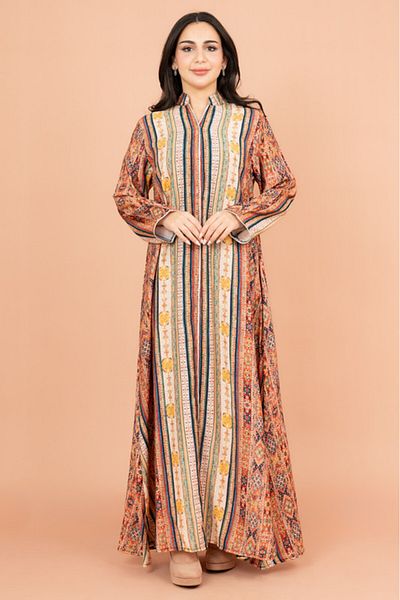 IKKXA Multicolor Patterns Modern Jalabiya