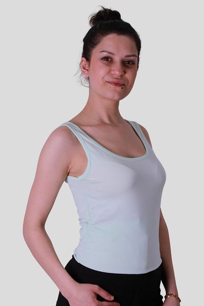 trender Γυναικείο αμάνικο μπλουζάκι Mint Green 586-04
