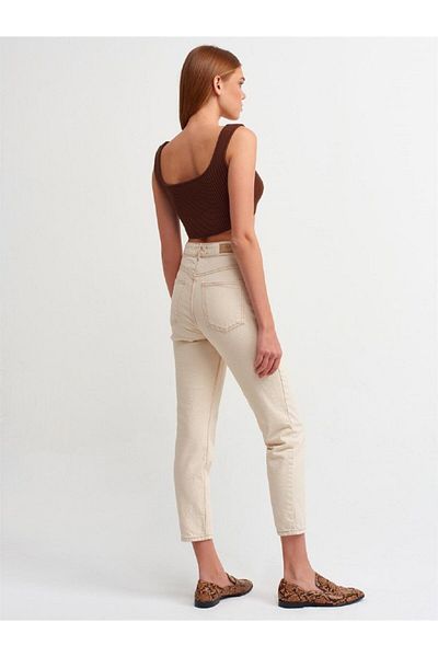 Geppetto A116546561 Γυναικεία Κρέμα Mom Jeans