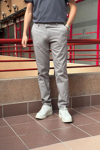 inpool Men, Linen Weaving, Cotton Fabric, Regular Fit, Seasonal Pants 294
