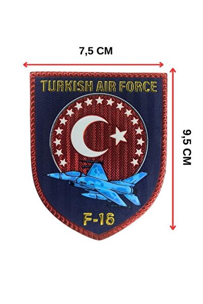 SINGLE SWORD Turkish Air Force F-16 Plastik Arkası Cırtlı Arma Patch