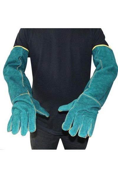 Hasyılmaz Bite Safety Leather Veterinary Gloves 60cm