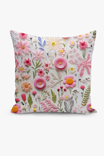 Filamente Double Sided Spring Floral Patterned Digital Printing Throw Pillow Cover