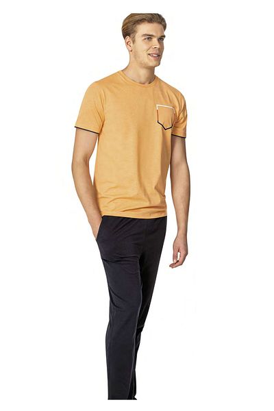Pierre Cardin Men's Cotton Crew Neck Pajama Set