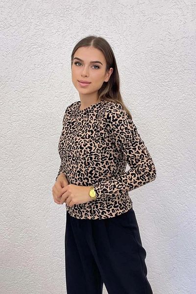 İKLİM LİFE Leopard Pattern Crop Blouse