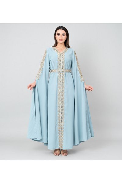 IKKXA Royal Luxe Belted Kaftan
