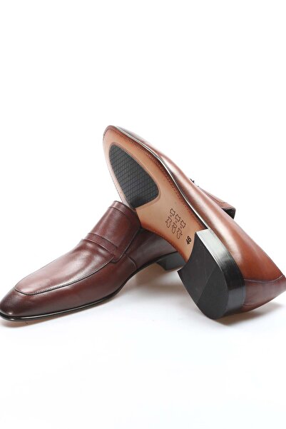 Ayakkabıhane Leather Inside and Outside Genuine Leather Brown Men's Large Siz...