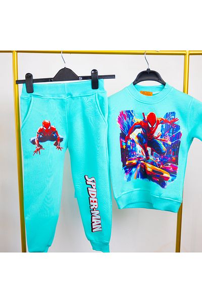 BookOrBook Spiderman New York 3 Thread Raster Premium Quality Kids Tracksuit Set