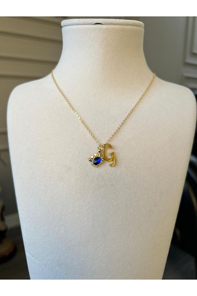 Store Crab Letter Necklace - with Steel Chain Charm