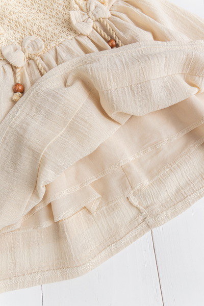 Babymod Victoria Lace Bow 100% Cotton Baby Girl Dress Special Occasion Dress