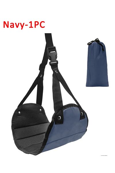 Choice Navy-1PC 1/3PCS Travel Hammock Suspended Adjustable Office Hammock with Airplane Footrest for High S