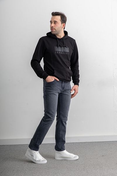 Yüksel Ergül Ανδρικό παντελόνι Casual Fit Premium υφασμάτινο Classic Oversize τζιν