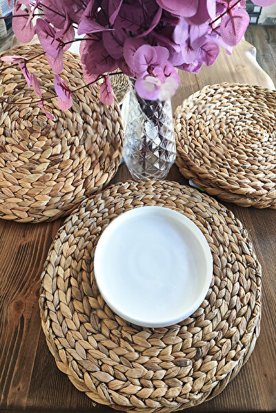 supla Placă de serviciu americană din răchită de calitate din bambus tricotată manual, 2 bucăți