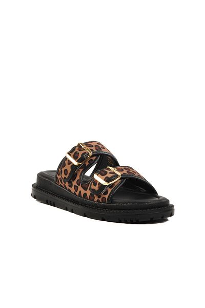 AYAKMOD 238051 Z Leopard Textile Γυναικείες Παντόφλες