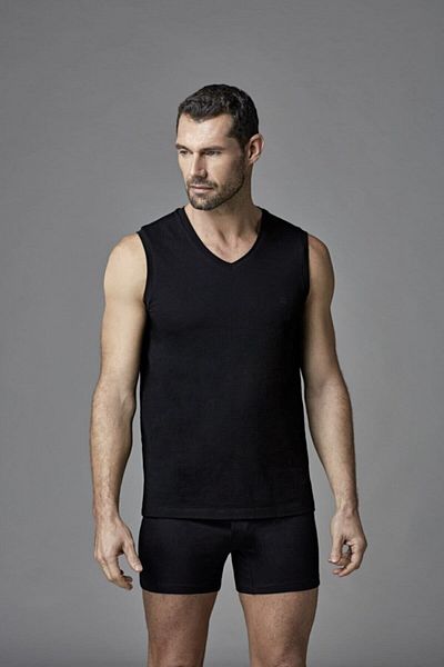 Dagi White 2-Piece V-Neck Sleeveless Men's Undershirt