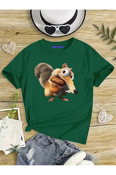 New Shine 1 tricou este un cadou pentru achiziții de 6 și mai sus în coș - Tricou pentru copii Squirrel Oversize
