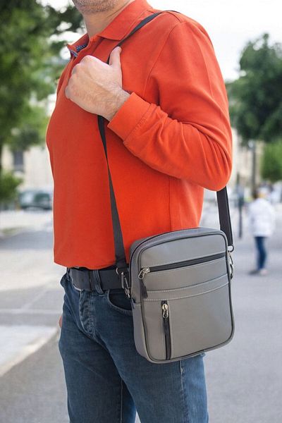 Lederax Τσάντα Messenger από γνήσιο δέρμα αγελάδας LD534