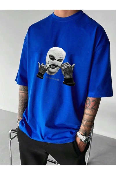 OVER HEAD Muška gangsterska majica Be Yourself Štampano Oversize T-shirt