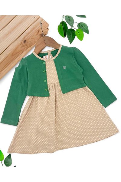 Egelite Girl 2-3-4-5 Years Old with Self-Bolero Seasonal+Polka Dot Hand-Held