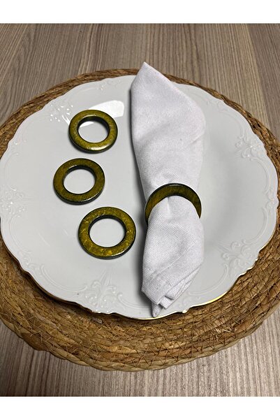Flea Market 8 Flat Wooden Set Wood Presentation Natural, Napkin Holder, Ring Napkin Ring - Wedding Invitation Organization