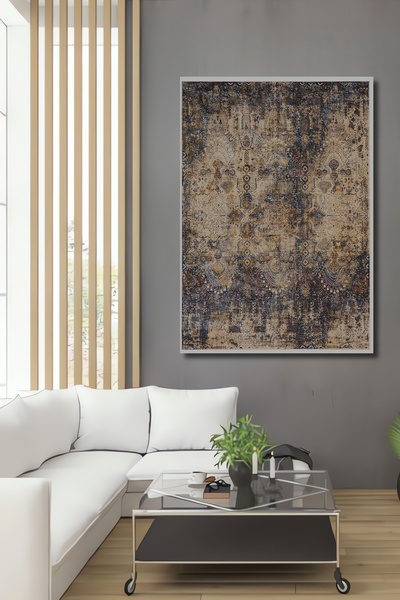 Teona Ahşap Etnik Desenli Modern Ahşap MDF Dekoratif Dikdörtgen Ev,İşyeri Duv...