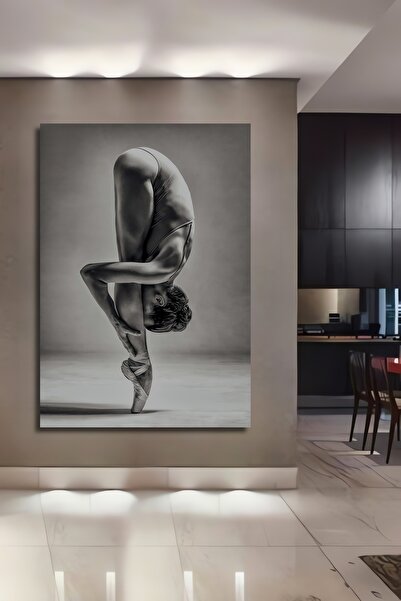 Teona Ahşap Yoga Sanatı Siyah Beyaz Dekoratif Ahşap MDF Dikdörtgen Ev,İşyeri ...