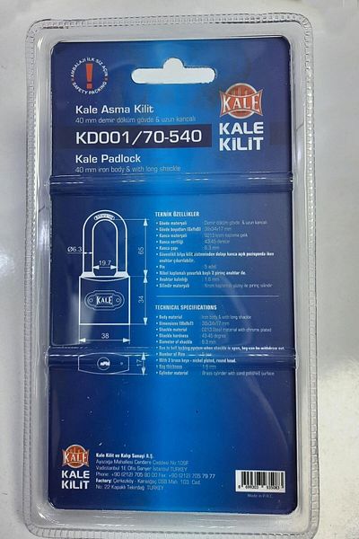 Kale Kilit Castle Long Hook Padlock