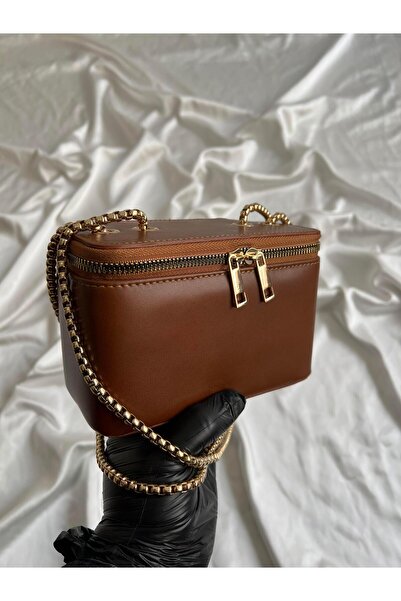 Mia Collection Kutu Model El Ve Kadın Omuz Çantası Taba