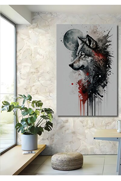 Teona Ahşap Kurt Ayışı Ahşap MDF Dekoratif Dikdörtgen Ev,İşyeri Duvar Tablo